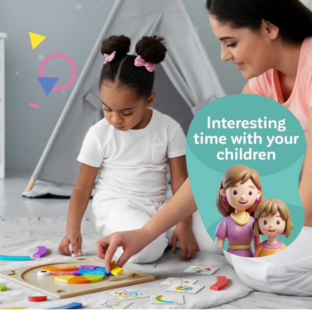 Toddler learning wooden Montessori toys - Picture 5 of 8